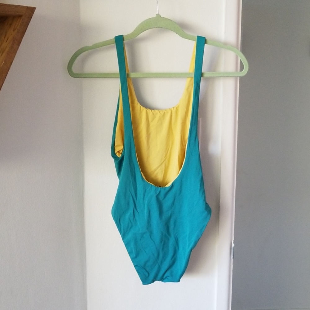 Reversible one piece swimsuit
